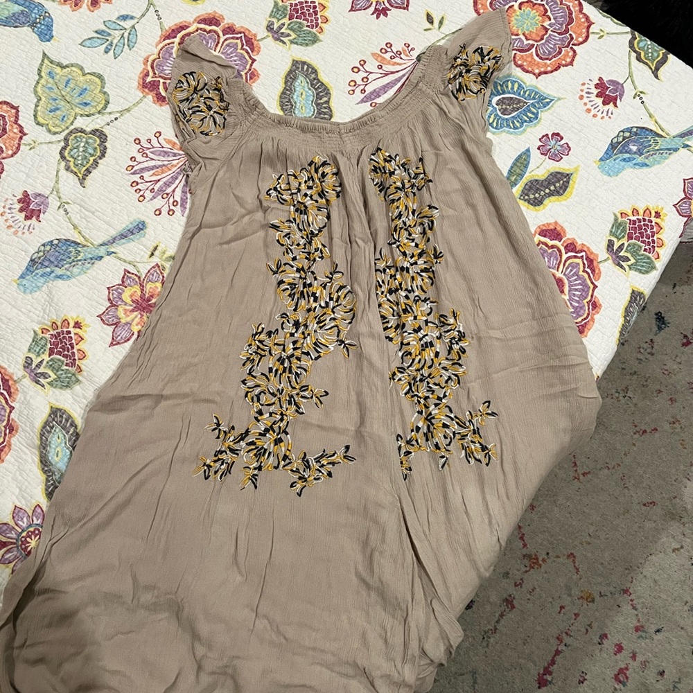 Floral Embroidered Dress/Pants